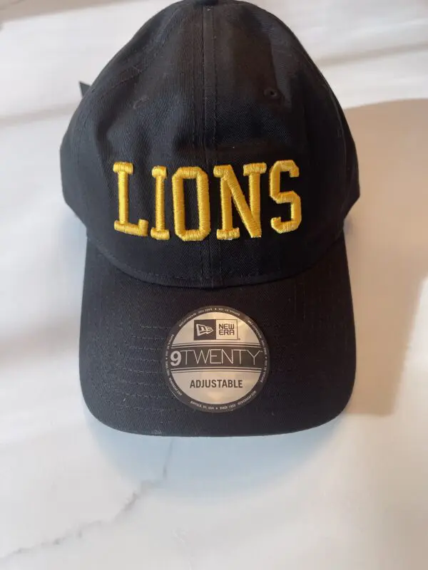 Black Adjustable Lions Cap